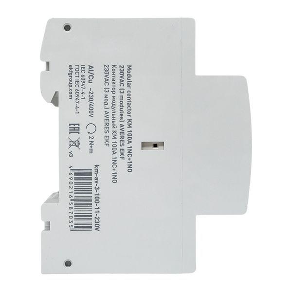  Контактор модульный КМ 100А 1NC+1NO 230В AC (3 мод.) AVERES EKF km-av-3-100-11-230V фото в каталоге от BTSprom.by