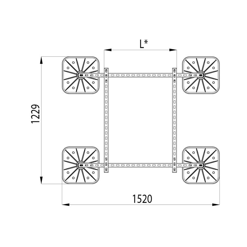  Конструкция опорная для установки оборудования TECHNORAPTOR FOOT 1200х1000 HD КМ TR0215 фото в каталоге от BTSprom.by