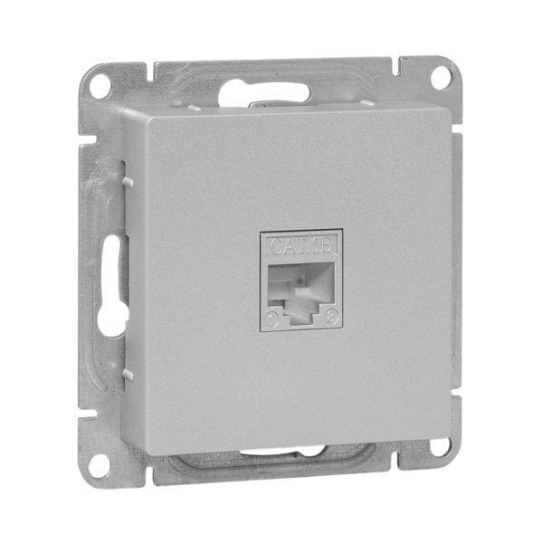 розетка компьютерная 2-м сп эпика rj45 кат.5 механизм алюм. ekf up1-soa-2rj45-5 от BTSprom.by