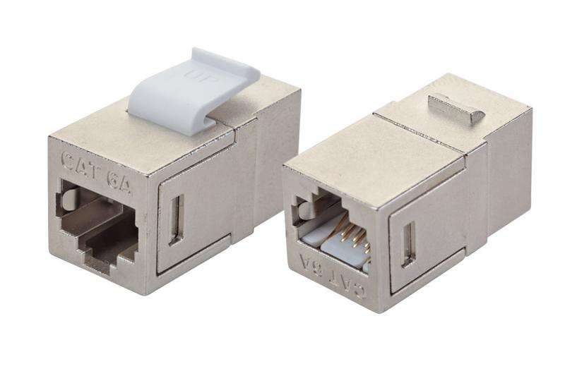 адаптер проходной keystone rj45-rj45 кат.6a ftp серебр. eurolan 12b-ea-07sl от BTSprom.by