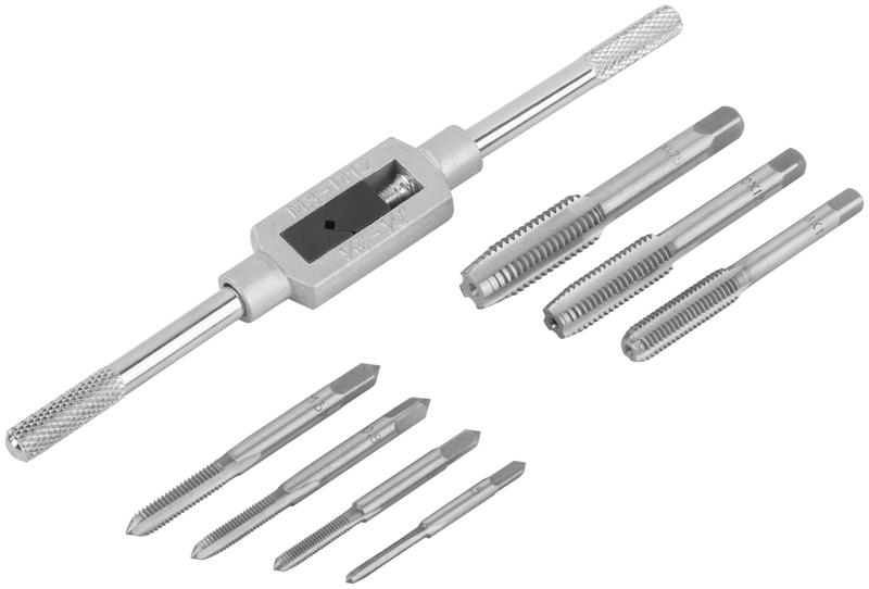  Метчики легированная сталь профи 7шт м3-М12 метчикодержатель универсальный блистер FIT 70802 фото в каталоге от BTSprom.by