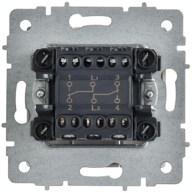  Выключатель проходной 2-кл. СП BRITE ВС10-2-6-БрАБ 10А механизм арктич. бел. IEK BR-V22-0-10-K91 фото в каталоге от BTSprom.by