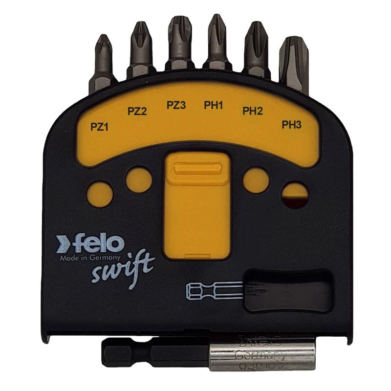  Набор бит PZ/PH Industrial с держателем бит в кейсе Swift 7 бит FELO 02060326 фото в каталоге от BTSprom.by