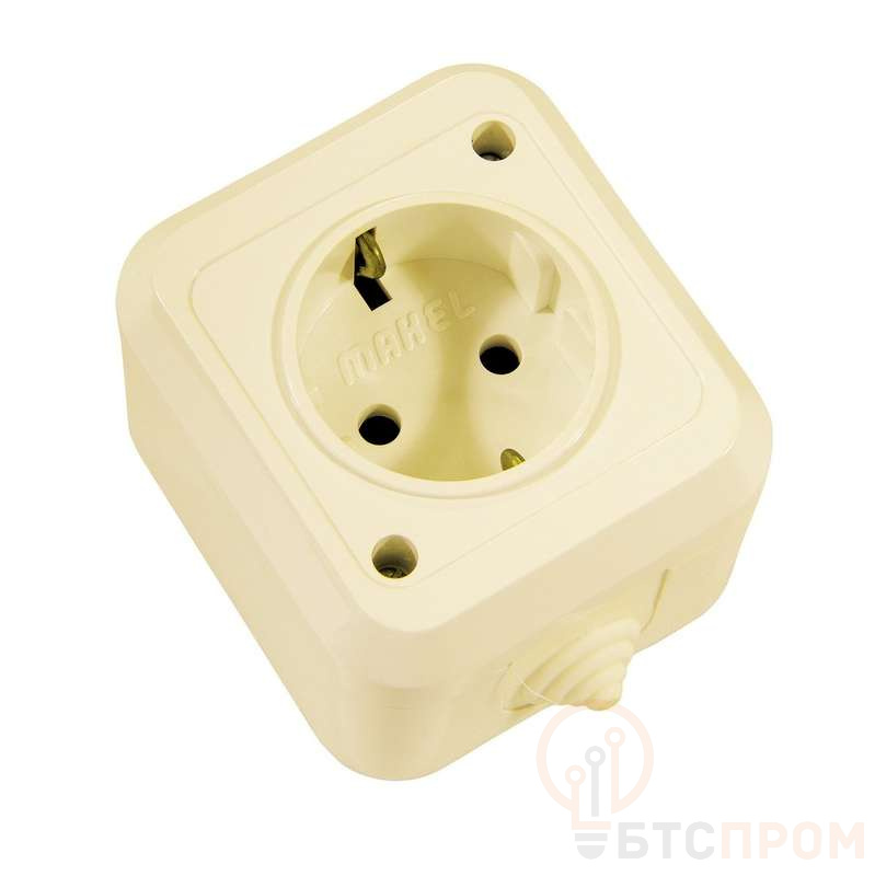 Розетка 1-м ОП 16А IP44 с заземл. п/герм. крем. Makel 18208 фото в каталоге от BTSprom.by  Розетка 1-м ОП 16А IP44 с заземл. п/герм. крем. Makel 18208 фото в каталоге от BTSprom.by