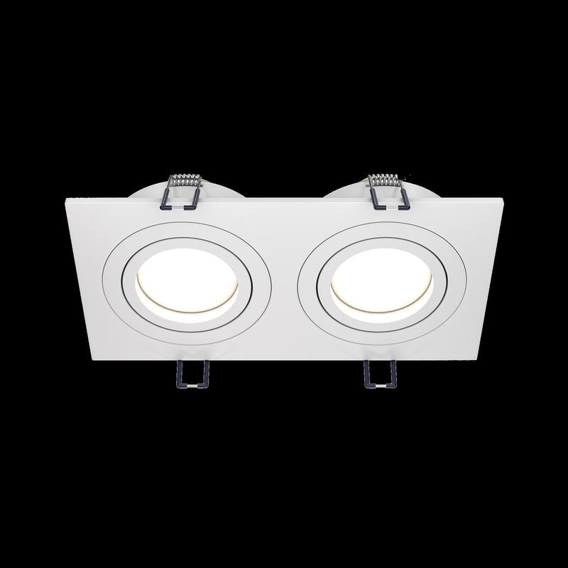  Светильник Atom GU10 2х10Вт IP20 встраив. Maytoni DL024-2-02W фото в каталоге от BTSprom.by