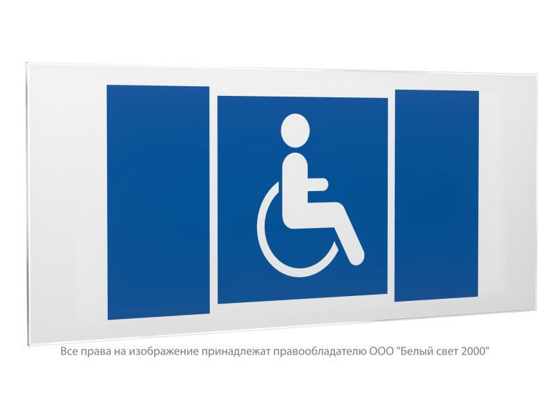 знак безопасности ps-50206.d02 "символы доступности для инвалидов всех категорий" белый свет a20736 от BTSprom.by