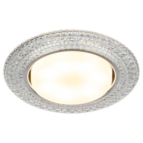  Светильник точечный DK LD26 SL/WH GX53 декор со светодиод. подсветкой прозр. ЭРА Б0029638 фото в каталоге от BTSprom.by