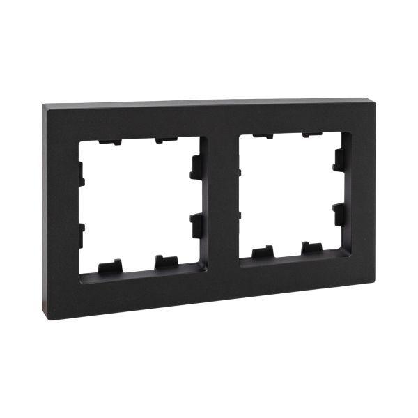 рамка 2-м эпика пластик черн. ekf up1-fpb-02 от BTSprom.by