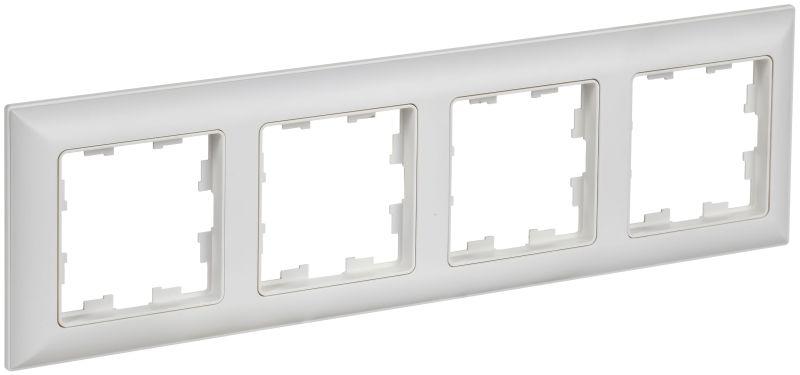 рамка 4-м brite ру-4-браб арктич. бел./бел. iek br-m42-12-k91 от BTSprom.by