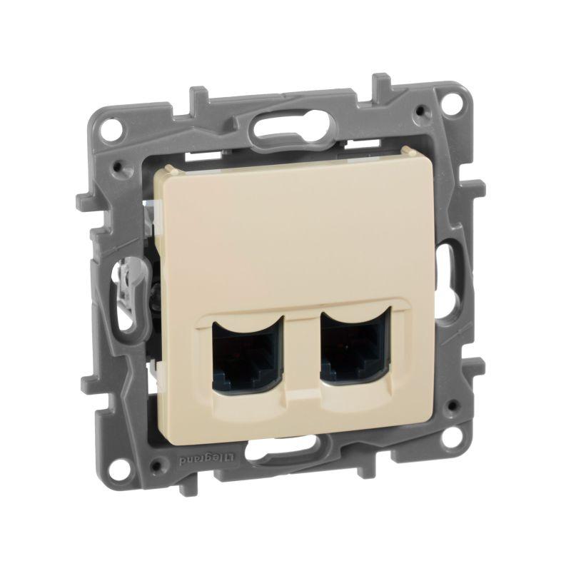 розетка компьютерная 2-м сп etika rj45 кат.5e utp механизм сл. кость iek 672355 от BTSprom.by