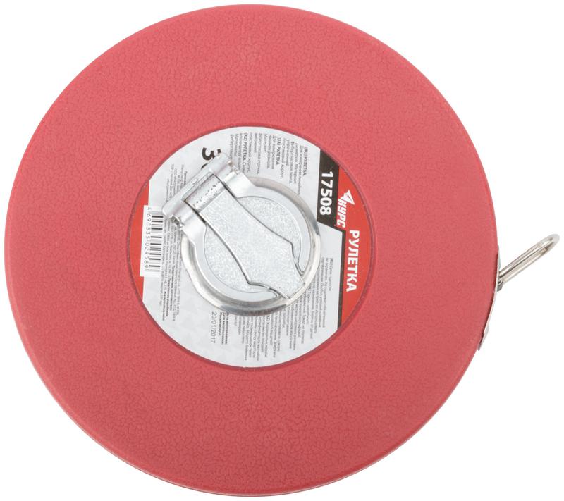  Рулетка 30м фибергласовая лента корпус пластик. красн. КУРС 17508 фото в каталоге от BTSprom.by