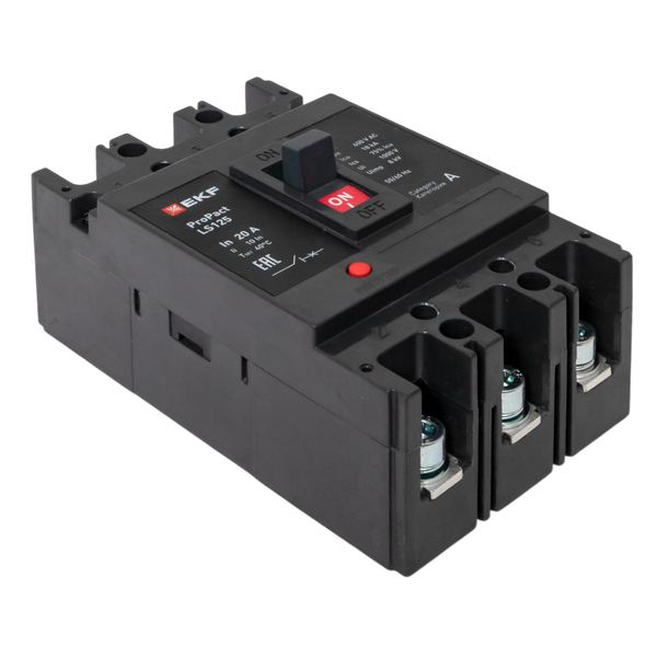  Выключатель автоматический 3п 20А 18кА LS125 ProPact EKF mccb-125-18-3-20-ls фото в каталоге от BTSprom.by