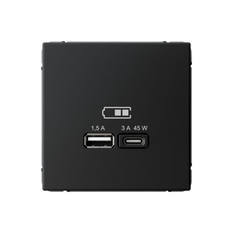 розетка usb artgallery тип a+c 45вт qc pd высокоскор. зу механизм карбон se gal001029 от BTSprom.by