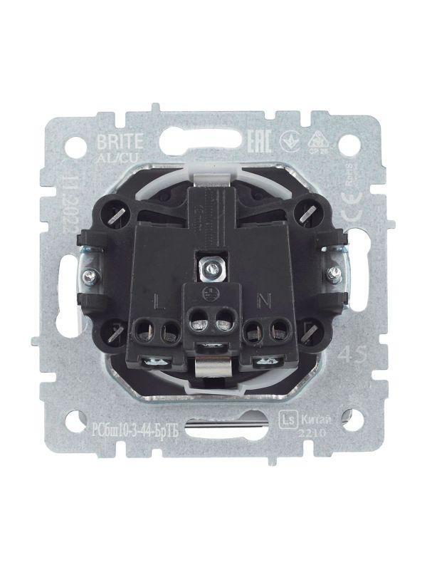  Розетка BRITE РСбш10-3-44-БрТБ 16А IP44 с заземл. защ. шторки с крышкой механизм бронза IEK BR-R16-16-44-K45 фото в каталоге от BTSprom.by