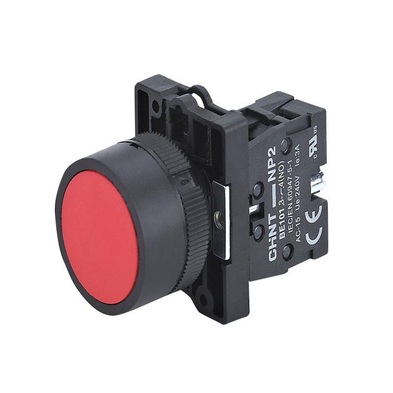 кнопка управления np2-ea41 без подсветки 1но ip40 (r) красн. chint 574628 от BTSprom.by