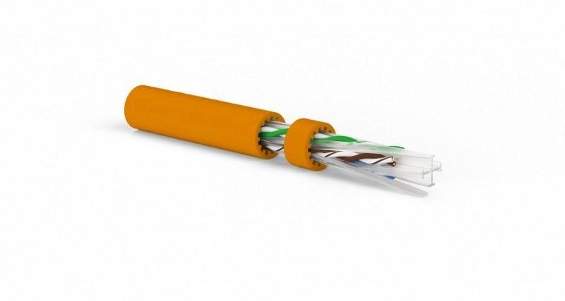 кабель витая пара неэкранир. u/utp кат.6a (10gbe) 4 пары 23 awg ож solid lszh uutp4-c6a-s23-in-lszh-or-500 оранж. (уп.500м) hyperline 444595 от BTSprom.by