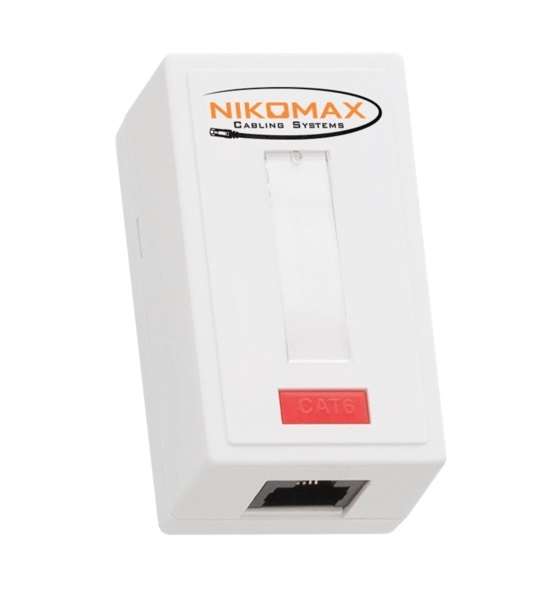 розетка 1 порт кат.6 (класс e) 250мгц rj45/8p8c 110/krone t568a/b на печатной плате неэкран. бел. nikomax nmc-wo1ue2-wt от BTSprom.by