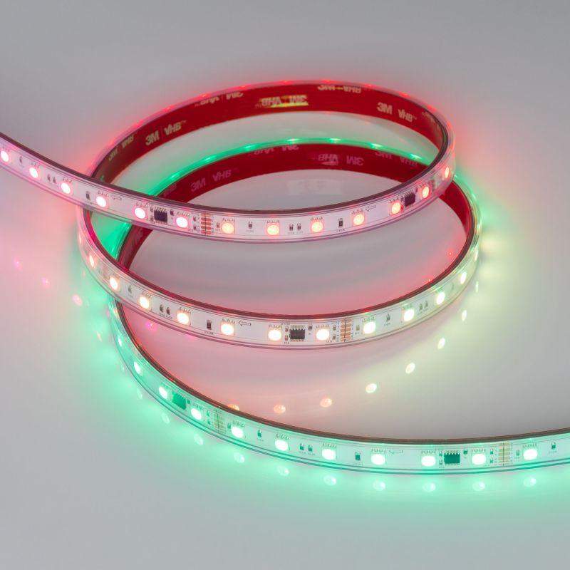 лента светодиодная dmx-ps-b60-12mm 24v rgb-px6 14вт/м ip67 5060 герметичная бегущий огонь (уп.5м) arlight 039182 от BTSprom.by
