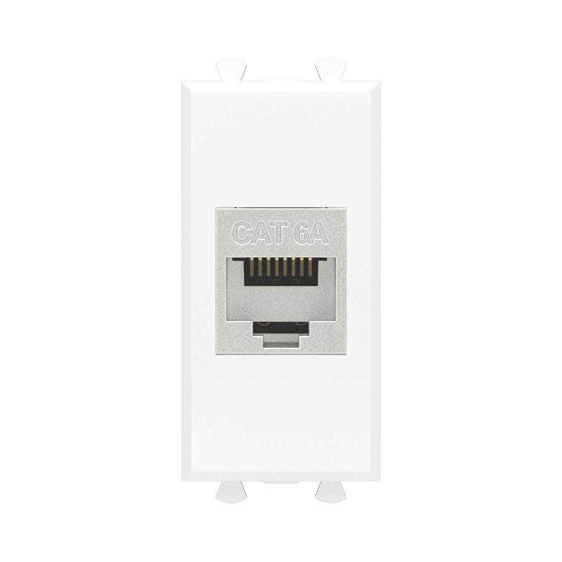 розетка компьютерная 1мод. avanti "белое облако" rj45 кат.6a без шторок экранир. модульная механизм dkc 4400771 от BTSprom.by