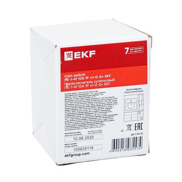  Переключатель кулачковый ПК-1-41 1П 10А "1-0-2" EKF pk-1-41-10 фото в каталоге от BTSprom.by