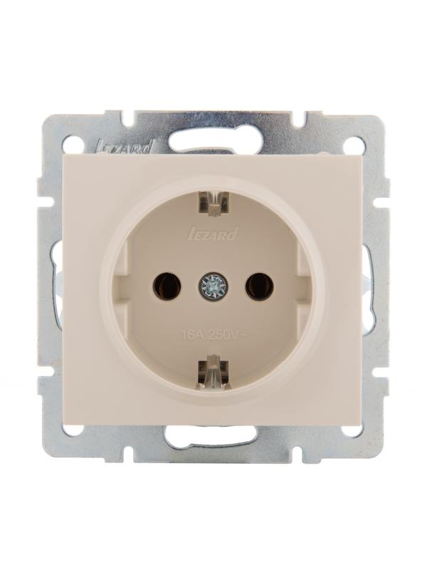 розетка 1-м сп rain 16а ip20 с заземл. керамика механизм крем. lezard 703-0388-122 от BTSprom.by