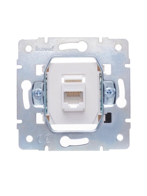  Розетка компьютерная 1-м СП Vesna механизм жемчуж./бел. перламутр LEZARD 742-3088-139 фото в каталоге от BTSprom.by