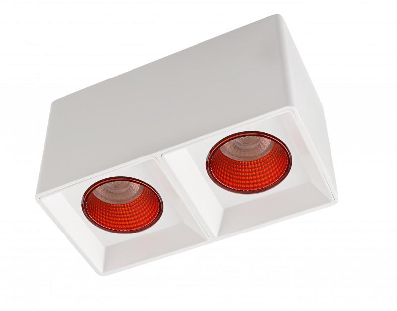 светильник 10вт gu5.3 ip20 led накладной пластик бел./красн. denkirs 654435 от BTSprom.by