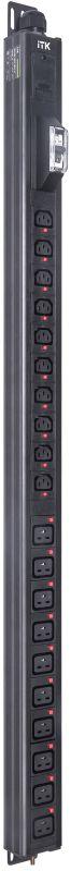 блок распределения питания base pdu pv1102 25u 1ф 32а 10c13 10c19 без каб. itk bs-pv60-10c13-10c19-12 от BTSprom.by