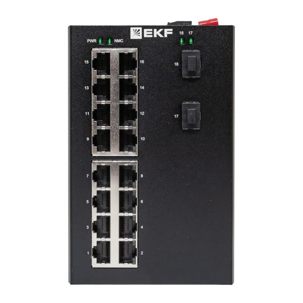  Коммутатор промышленный неуправляемый U-2GX/SFP-16GT TSX EKF TSX-U-2GX/SFP-16GT фото в каталоге от BTSprom.by
