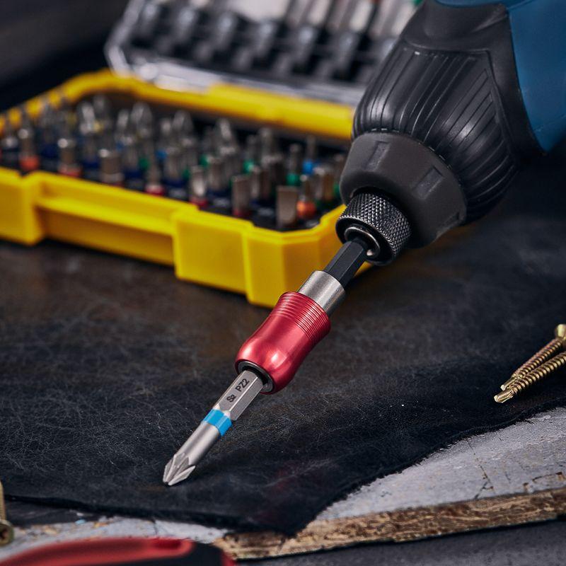  Набор бит с магнитным держателем 25-50мм 49шт пластик. коробка Kranz KR-92-0462 фото в каталоге от BTSprom.by