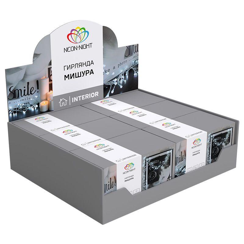  Гирлянда светодиодная "Мишура LED" 6м 576LED красн. 35Вт 220-240В IP20 провод ПВХ прозр. Neon-Night 303-612 фото в каталоге от BTSprom.by