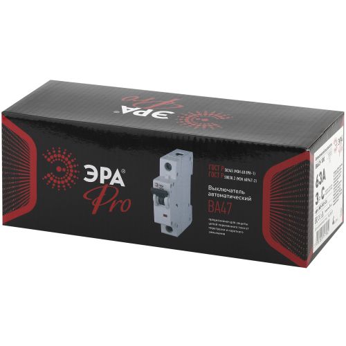  Выключатель автоматический модульный 3п C 63А ВА47-100 Pro NO-901-36 ЭРА Б0031797 фото в каталоге от BTSprom.by