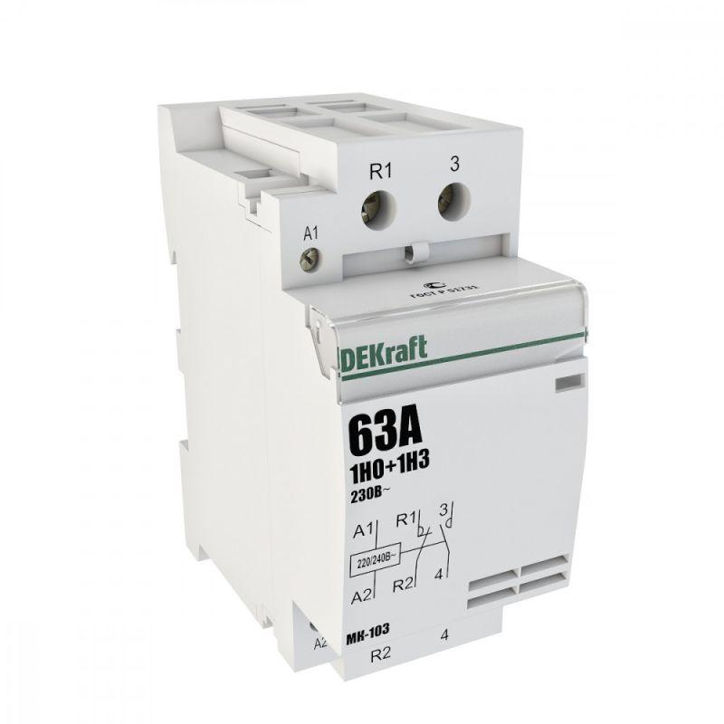 контактор модульный мк-103 1но+1нз 63а 230в dekraft 18086dek от BTSprom.by