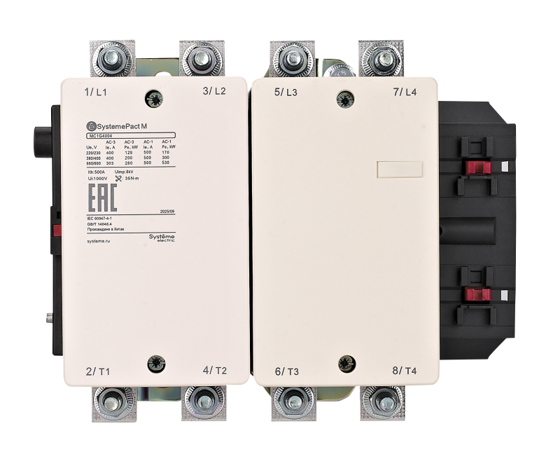 контактор mc1g 4п (4но) 500а ac1 кат. 240в ас se mc1g4004u7 от BTSprom.by