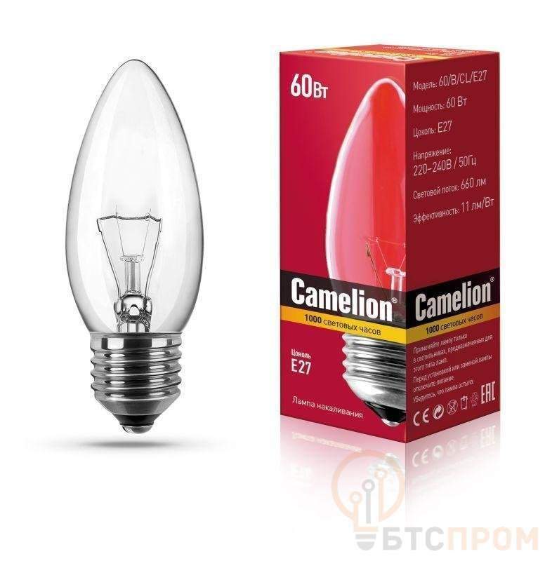 лампа накаливания mic b cl 60вт e27 camelion 9871 от BTSprom.by