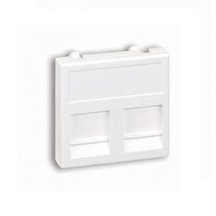 адаптер на 2 rj45 коннектора защ. шторки бел. simon connect kb76-9 от BTSprom.by