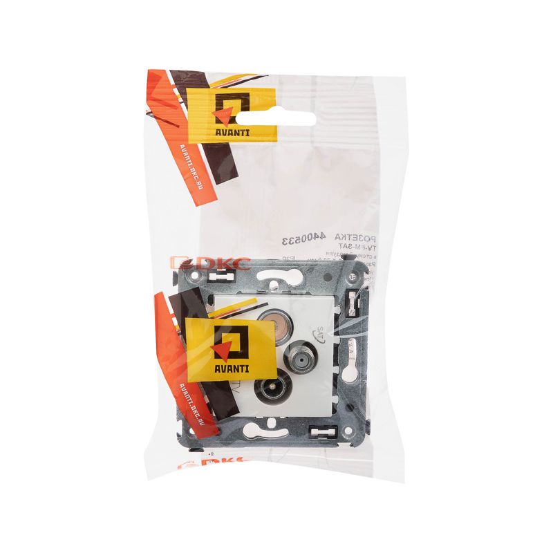  Розетка телевизионная TV/FM/SAT СП Avanti "Белое облако" DKC 4400533 фото в каталоге от BTSprom.by