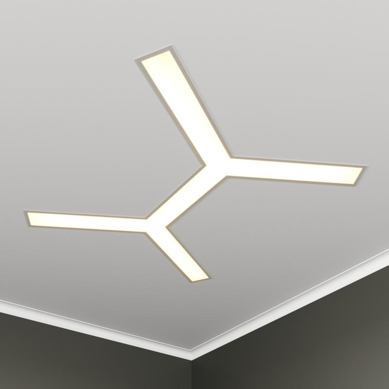 светильник светодиодный rve-lbx-trinity-2x-630-v 44вт 4000к 630х706х100мм s80мм трехлучевой крест 2х встраив. бел. rvelektro rve00003046 от BTSprom.by