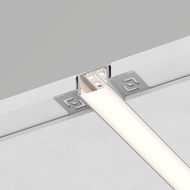 профиль алюминиевый cab254 61х14 встраиваемый скрытый серебр. 2м (в комплекте 2 заглушки) feron 10362 от BTSprom.by