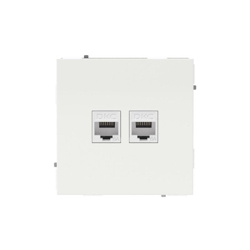 розетка компьютерная 2-м kant rj45 кат.6a без шторки бел. магнолия dkc 7000674 от BTSprom.by