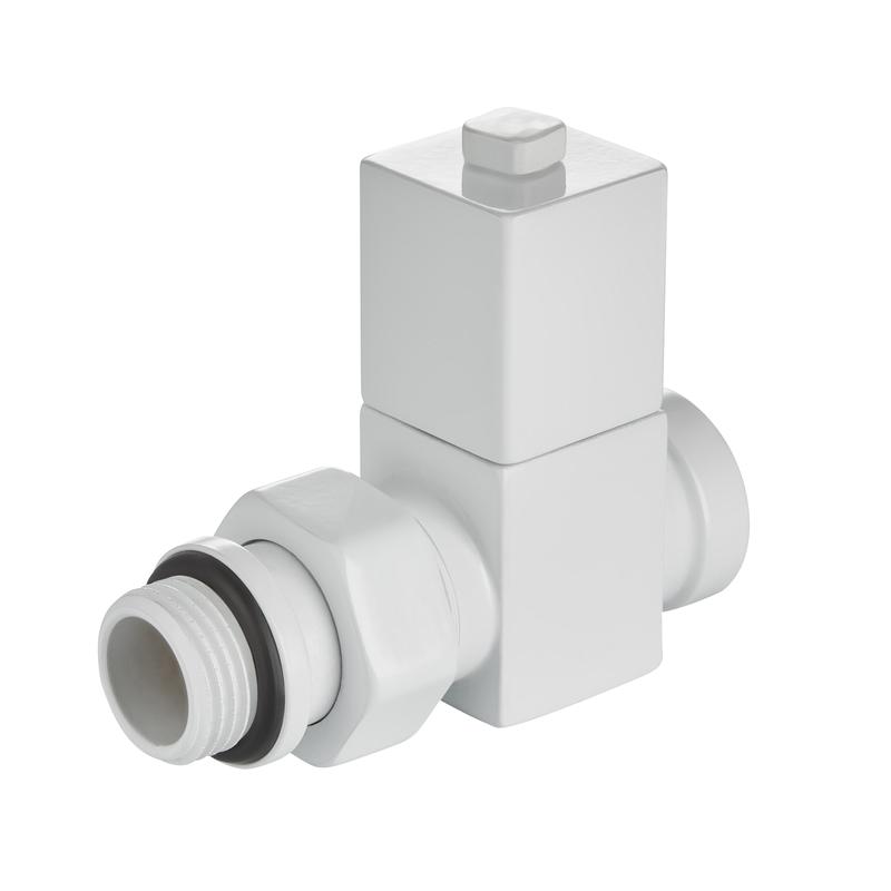  Набор дизайн-вентилей CUBE прямой 1/2дюйм бел. Royal Thermo НС-1422574 фото в каталоге от BTSprom.by