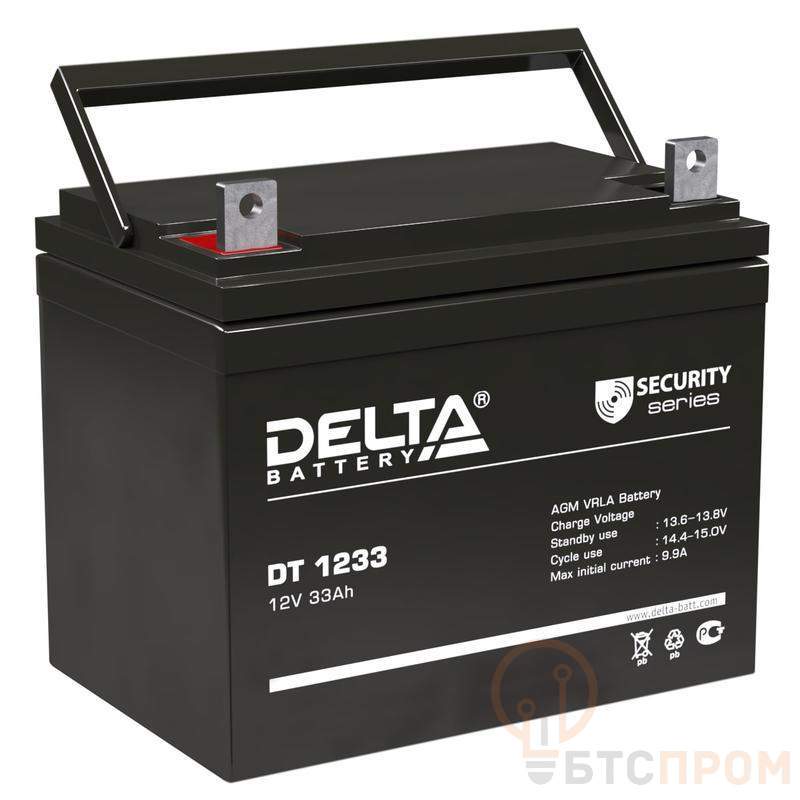  Аккумулятор ОПС 12В 33А.ч Delta DT 1233 фото в каталоге от BTSprom.by