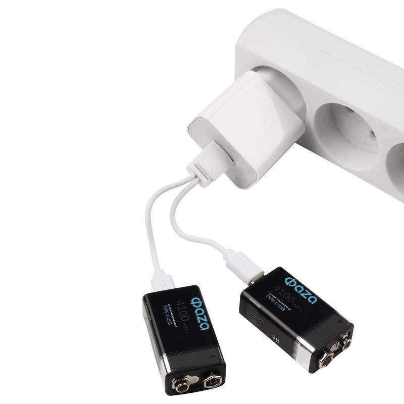  Аккумулятор литиевый "крона" 9В Li-Ion 4100мВт.ч 455мА.ч зарядка от Type-C шнур в комплекте BL-2 (уп.2шт) ФАZА 5061699 фото в каталоге от BTSprom.by