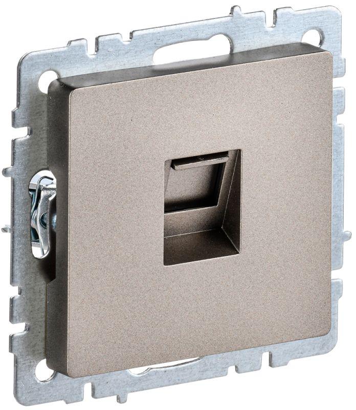 розетка компьютерная сп rj45 кат.6 brite рк11-брш механизм шампань iek br-k10-2-k37 от BTSprom.by