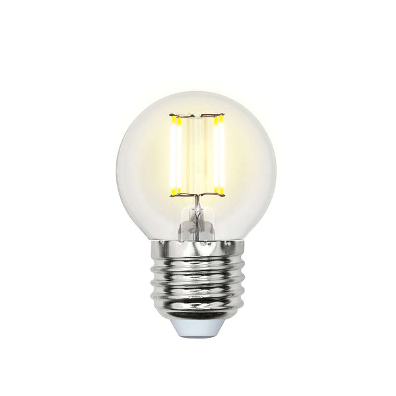 лампа светодиодная led-g45-6вт/nw/e27/cl pls02wh картон uniel ul-00001370 от BTSprom.by