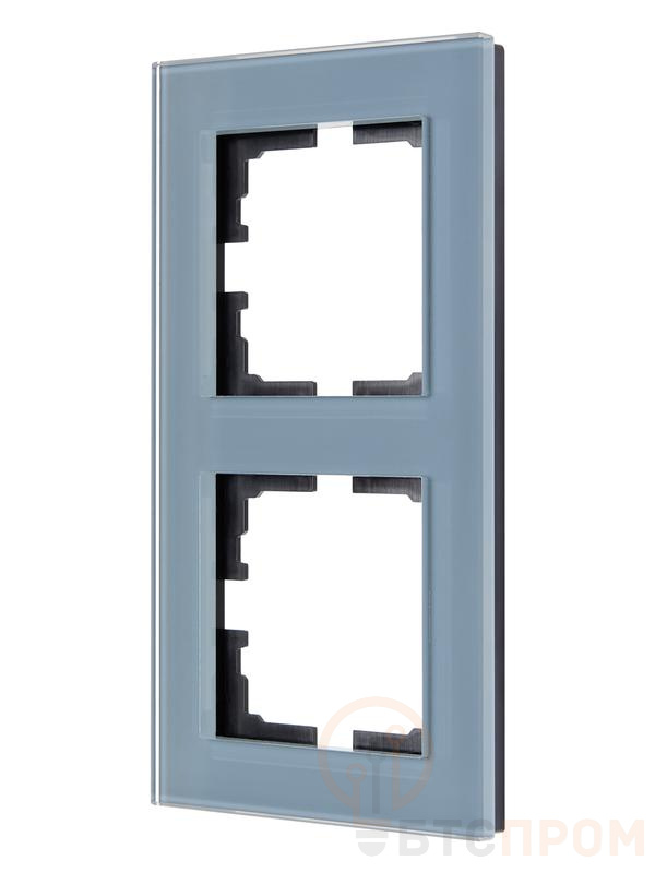 Рамка 2-местн. вертик. VESNA стекло серо-голуб. LEZARD 742-7080-152 фото в каталоге от BTSprom.by  Рамка 2-местн. вертик. VESNA стекло серо-голуб. LEZARD 742-7080-152 фото в каталоге от BTSprom.by
