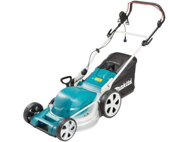 газонокосилка электрическая makita elm 4620 (1800 вт, шир. 460 мм, выс. 20-75 мм, стальн. корпус, мульчир. опц., травосборник 60 л) от BTSprom.by