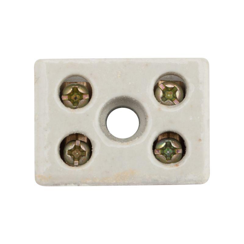  Клемма керамическая винтовая 10кв.мм 2 пары контактов с крепежным отверстием (уп.100шт) Rexant 07-6222 фото в каталоге от BTSprom.by