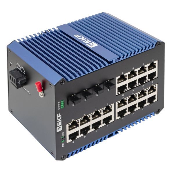  Коммутатор неуправляемый промышленный U-4GX/SFP-24GTP 4 порта 1000Base-X SFP 24 порта 10/100/1000Base-T(X) RJ45 c PoE монтаж на DIN-рейку TSX EKF TSX-U-4GX/SFP-24GTP фото в каталоге от BTSprom.by