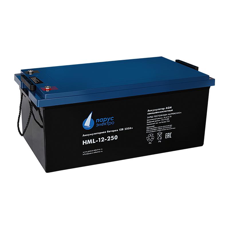 батарея аккумуляторная hml-12-250 свинцово-кислотная 12в/250а.ч парусэлектро hml-12-250 от BTSprom.by